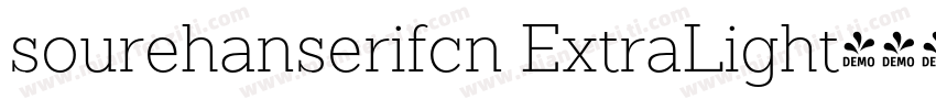 sourehanserifcn ExtraLight字体转换